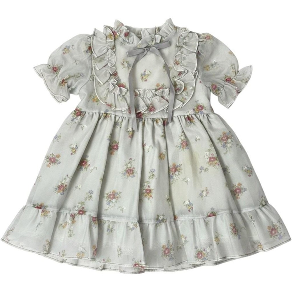 VTG 80s Winnie the Pooh Sears Floral Ruffle Dress multicolor 3T NWT USA mint